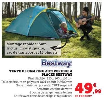 Bestway - Tente De Camping Activeridge 4 Places offre à 49,99€ sur Super U
