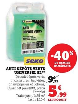 Seko - Anti Dépôts Verts Universel offre à 5,99€ sur Super U