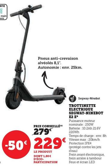Segway-Ninebot - Trottinette Electrique E2 E offre à 229€ sur Super U