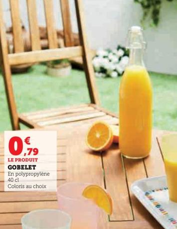 Gobelet offre à 0,79€ sur U Express
