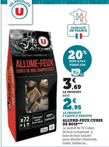Allume-feux Cubes De Bois offre à 3,69€ sur U Express
