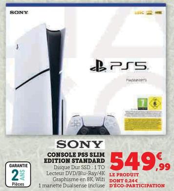 Sony - Console Ps5 Slim Edition Standard offre à 549,99€ sur Super U