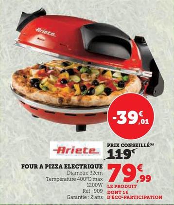 Ariete - Four A Pizza Electrique offre à 79,99€ sur Super U