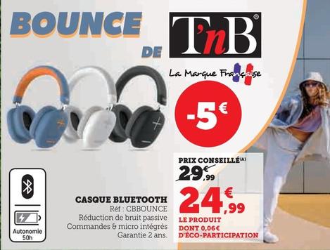 T'nb - Casque Bluetooth offre à 24,99€ sur Super U