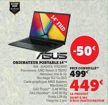 Asus - Ordinateur Portable 14 offre à 449€ sur Super U
