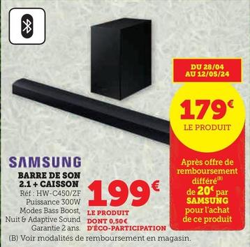 Samsung - Barre De Son 2.1 + Caisson offre à 199€ sur Super U