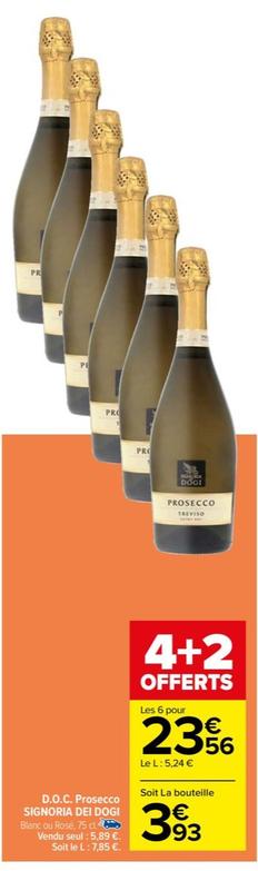 Signoria Dei Dogi - D.O.C. Prosecco  offre à 5,89€ sur Carrefour