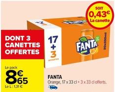  Fanta  offre à 0,43€ sur Carrefour