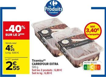 Carrefour - Tiramisu Extra offre à 3,4€ sur Carrefour