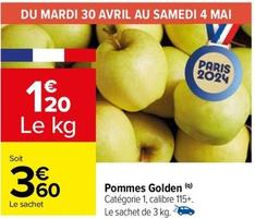Pommes offre à 3,6€ sur Carrefour