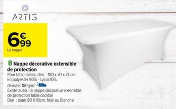 Artis - Nappe Décorative Extensible De Protection offre à 6,99€ sur Carrefour
