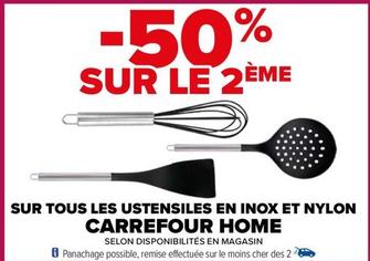 Carrefour - Sur Tous Les Ustensiles En Inox Et Nylon Home offre sur Carrefour