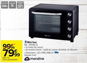 Mini-four offre à 79,99€ sur Carrefour