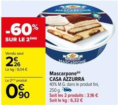 Mascarpone offre à 2,26€ sur Carrefour