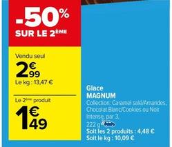 Algida - Glace Magnum offre à 2,99€ sur Carrefour