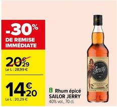 Sailor Jerry - Rhum Epice  offre à 14,2€ sur Carrefour