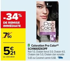 Schwarzkopf - Coloration Pro Color offre à 5,21€ sur Carrefour