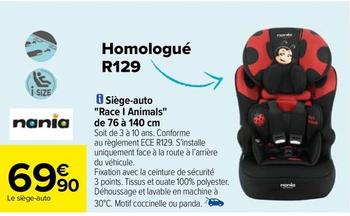 Siège auto offre à 69,9€ sur Carrefour