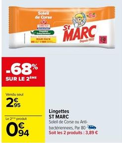 St Marc - Lingettes offre à 2,95€ sur Carrefour