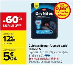 Huggies - Culottes De Nuit "Jambo Pack" offre à 12,6€ sur Carrefour