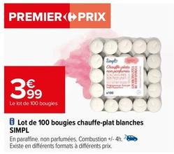 Bougies offre à 3,99€ sur Carrefour