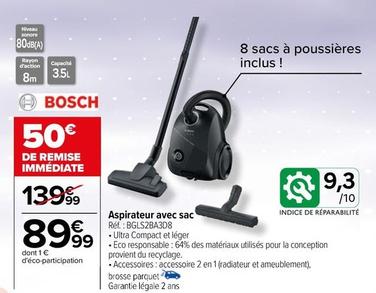 Bosch - Aspirateur Avec Sac Réf.: BGLS2BA3D offre à 89,99€ sur Carrefour