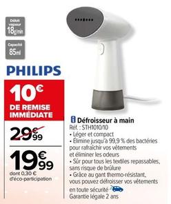 Philips - Défroisseur À Main Réf.: STH1010/10 offre à 19,99€ sur Carrefour
