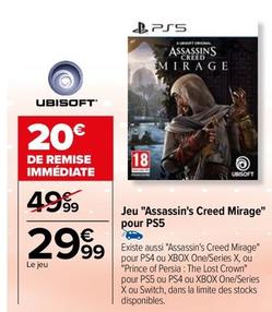 Ubisoft - Jeu "Assassin's Creed Mirage" Pour PS5 offre à 29,99€ sur Carrefour