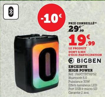 Bigben - Enceinte High Power offre à 19,99€ sur Hyper U