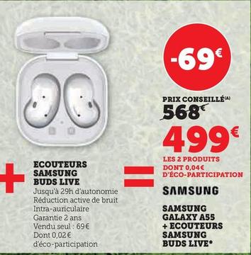 Samsung - Ecouteurs Buds Live offre à 499€ sur Hyper U