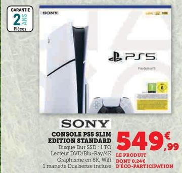Sony - Console Ps5 Slim Edition Standard offre à 549,99€ sur Hyper U