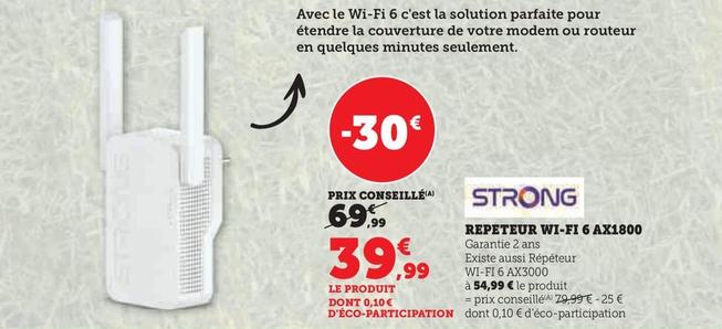 stong - repeteur wi-fi 6 ax1800