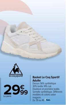 Le Coq Sportif - Basket Adulte offre à 29,99€ sur Carrefour