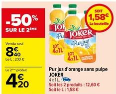 Jus d'orange offre à 8,4€ sur Carrefour