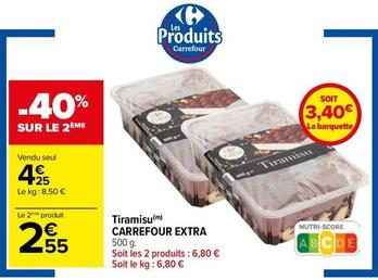 Carrefour - Tiramisu Extra offre à 4,25€ sur Carrefour