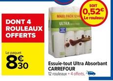 Carrefour - Essuie-Tout Ultra Absorbant offre à 8,3€ sur Carrefour