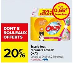 Okay - Essuie-Tout Format Familial offre à 20,76€ sur Carrefour