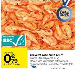 Crevette Rose Cuite Asc offre à 0,79€ sur Carrefour