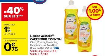 Carrefour - Liquide Vaisselle Essential offre à 1,25€ sur Carrefour