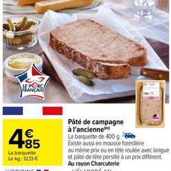 Pâté De Campagne À L'ancienne offre à 4,85€ sur Carrefour