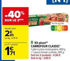 Carrefour - Kit Pizza Classic' offre à 2,85€ sur Carrefour