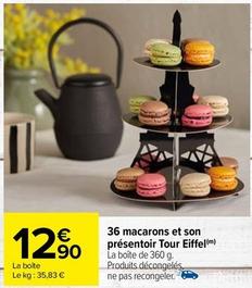 36 Macarons Et Son Présentoir Tour Eiffel offre à 12,9€ sur Carrefour
