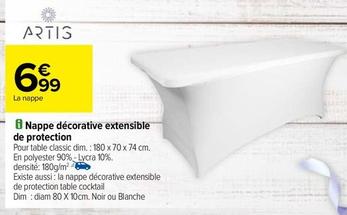 Artis - Nappe Décorative Extensible De Protection offre à 6,99€ sur Carrefour