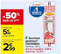Saucisson offre à 5,99€ sur Carrefour