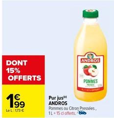 Andros - Pur Jus offre à 1,99€ sur Carrefour