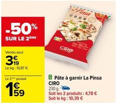 Ciro - Pâte À Garnir La Pinsa  offre à 3,19€ sur Carrefour