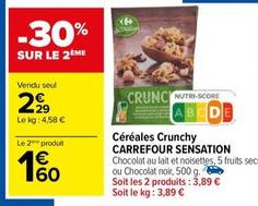 Carrefour - Céréales Crunchy Sensation offre à 2,29€ sur Carrefour