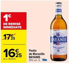 Bayanis - Pastis De Marseille offre à 16,25€ sur Carrefour
