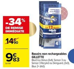 Gillette - Rasoirs Non Rechargeables  offre à 9,83€ sur Carrefour