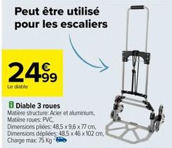 Diable 3 Roues offre à 24,99€ sur Carrefour